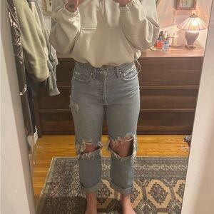 Agolde Blue Boyfriend Jeans Relaxed Fit